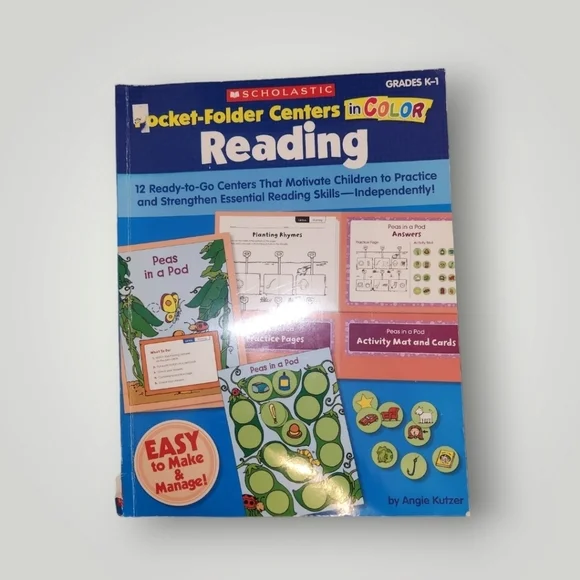 Scholastic pocket-folder centers in color reading home school - Picture 3 of 13